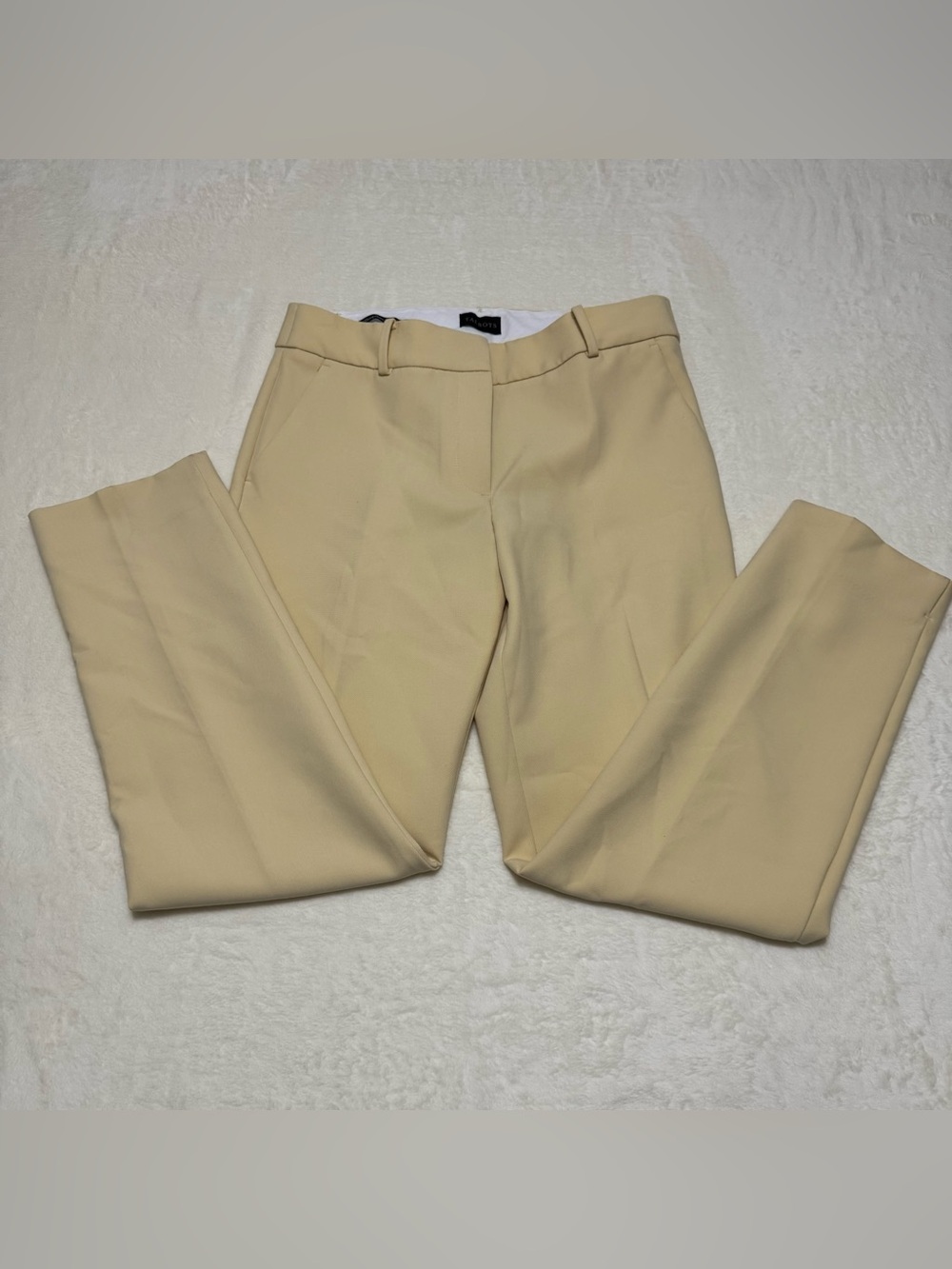 Talbots Womens Pants Beige Size 6 Hampshire Ankle Career Pant Polyester Blend